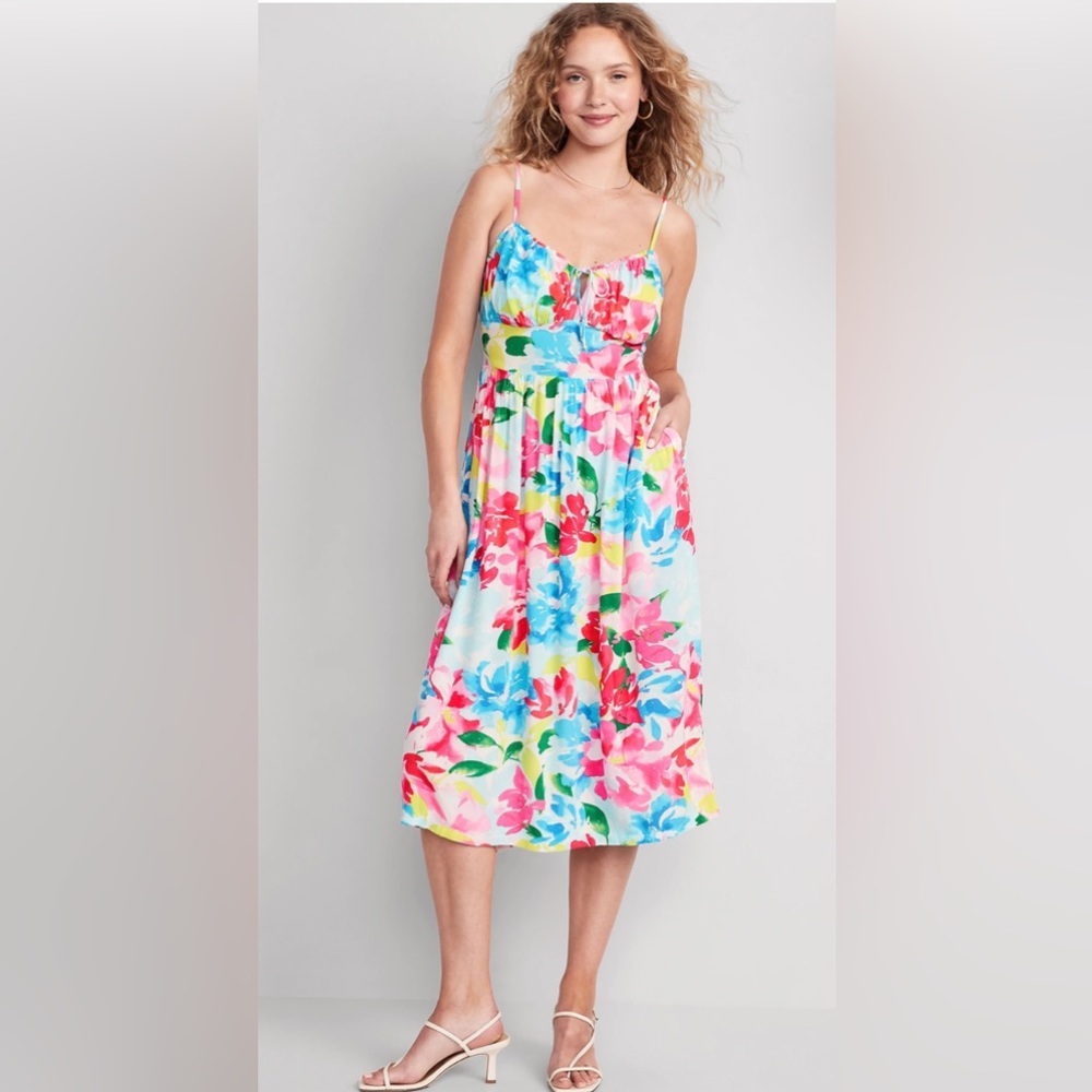 Beautiful Floral Watercolor Summer Dress